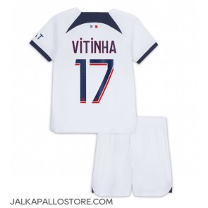 Paris Saint-Germain Vitinha Ferreira #17 Vieraspaita Lapsille 2023-24 Lyhythihainen (+ shortsit)